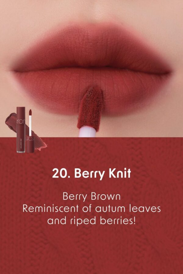 Rom&nd ZERO VELVET TINT 20 BERRY KNIT - Imagen 2