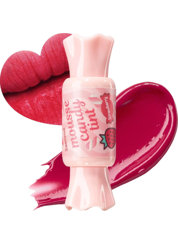 The Saem Candy Lip Tint Mousse 02 Strawberry - Imagen 2