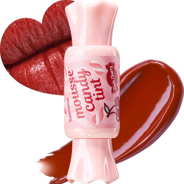 The Saem Candy Lip Tint Mousse 07 Dark Cherry - Imagen 2
